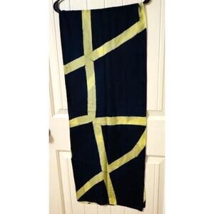 Eileen Fisher Silk Shibori Intersections Print Wrap Scarf 76” x 15”